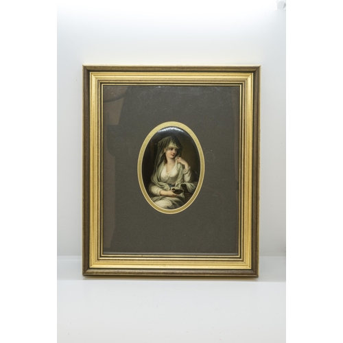 1147 - A PLAQUE 'PORTRAIT OF A LADY AS A VESTAL' AFTER ANGELICA KAUFMANN19th century, plaque is 12cms