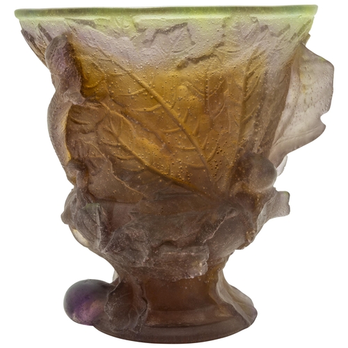 1263 - DAUM FRANCE: A PATE DE VERRE VASECirca 1900