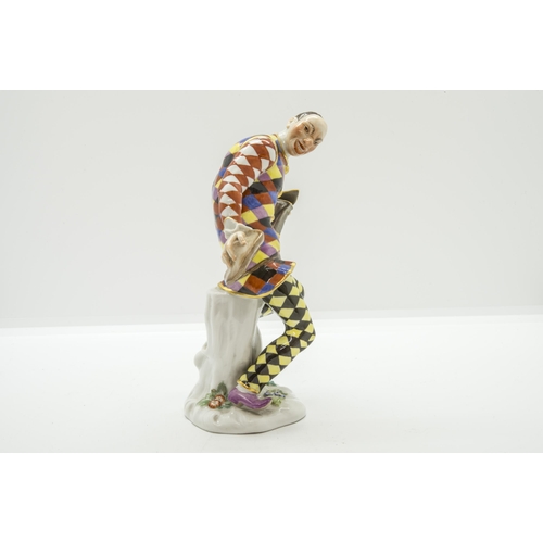A MEISSEN COMEDIA DELL'ARTE FIGURE AFTER KANDLER20th century, impressed ...