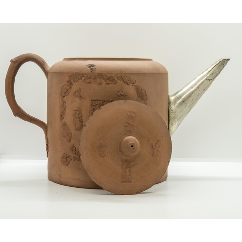 1179 - A STAFFORDSHIRE REDWARE PUNCH POTCirca 1755, 30cms wide