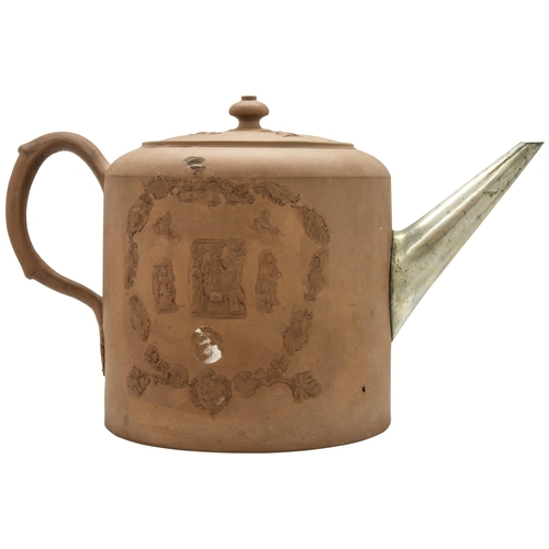 1179 - A STAFFORDSHIRE REDWARE PUNCH POTCirca 1755, 30cms wide