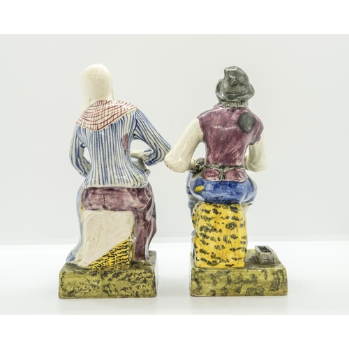 1182 - A PAIR OF FIGURES: JOBSON AND NELLCirca 1830, 18cms high