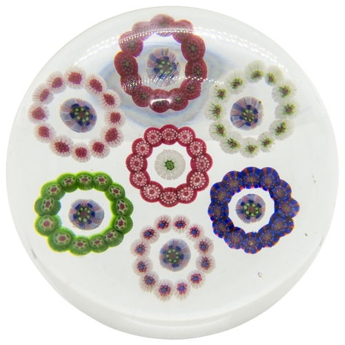 1269 - A MILLEFIORE PAPERWEIGHT, PROBABBLY BACCARATCirca 1840, 8cms wide