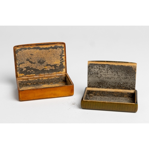 1922 - TWO MAUCHLINE WARE SNUFF BOXES19TH CENTURY7.5cm & 8cm wide