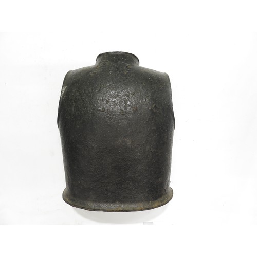 617 - A CAST IRON MILITARY/CAVALRY BACK PLATE, POSSIBLY CIVIL WAR PERIOD.47 x 33 cms