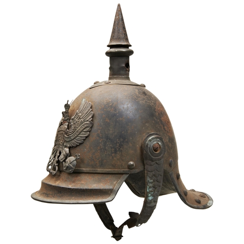 696 - AN IMPERIAL GERMAN PRUSSIAN PICKLEHAUBE37cms high