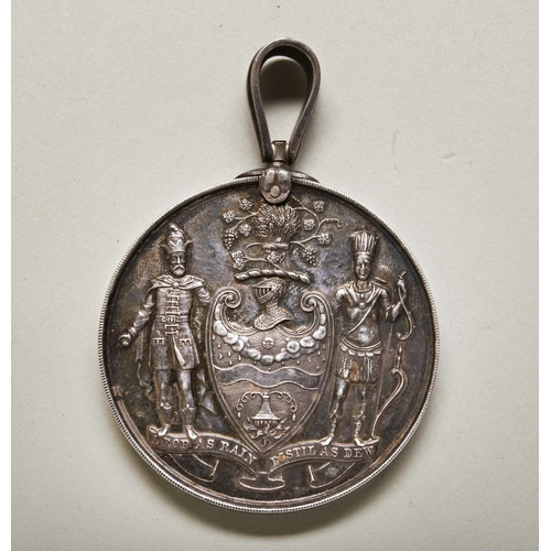 275 - A WORSHIPFUL COMPANY OF DISTILLERS SILVER MEDALLION OF OFFICE BY VAUGHTON & SONS. Birmingham 195... 