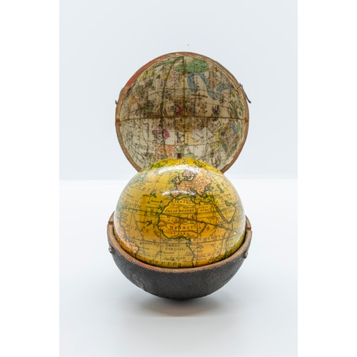 1455 - A NEWTONS NEW AND IMPROVED TERRESTRIAL GLOBE, published Jan 1st 1817, in aspherical fish skin case, ... 