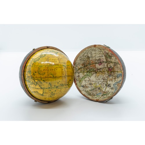 1455 - A NEWTONS NEW AND IMPROVED TERRESTRIAL GLOBE, published Jan 1st 1817, in aspherical fish skin case, ... 