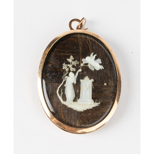 1754 - PORTRAIT MINIATURE OF A MILITARY OFFICER, LATE 18TH CENTURY, the yellow metal case with a glass back... 