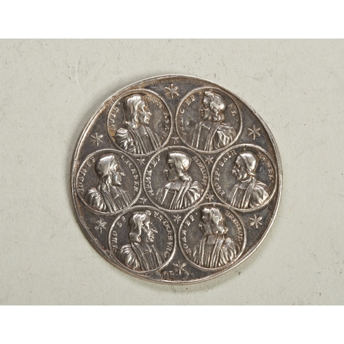 776 - ARCHBISHOP SANCROFT AND THE BISHOPS, STRUCK SILVER MEDAL, 1688 by G. Bower.4.7 cm diameter