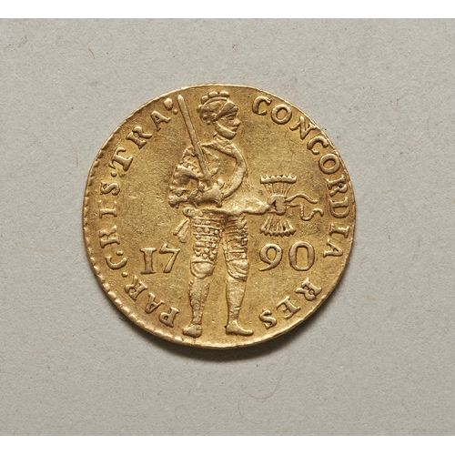 295 - A GOLD NETHERLANDS DUCAT, 1790.