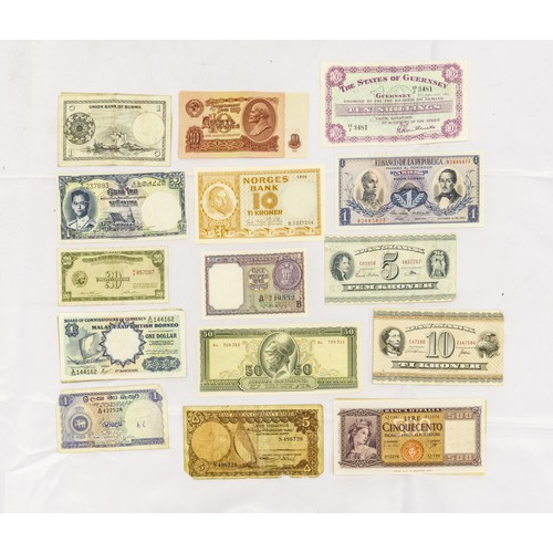 335 - ASSORTED BANK NOTES INCLUDING ASSORTED £1 NOTES, WARTIME AND POSTWAR, assorted £5 notes,... 