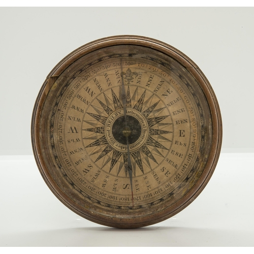 1460 - A WOODEN CASED POCKET COMPASS, a small brass cased compass, another smaller with a transit lock and ... 