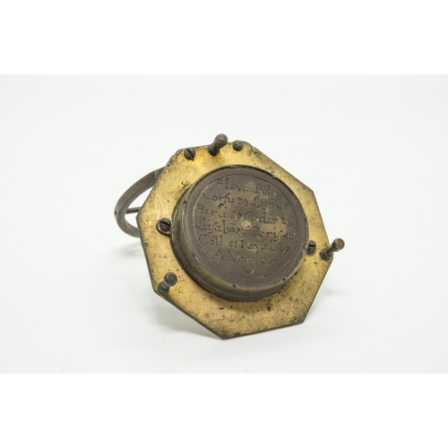 1462 - AN 18TH CENTURY EQUINOCTIAL POCKET SUNDIAL SIGNED A. VOGLER and another period equinoctial          ... 