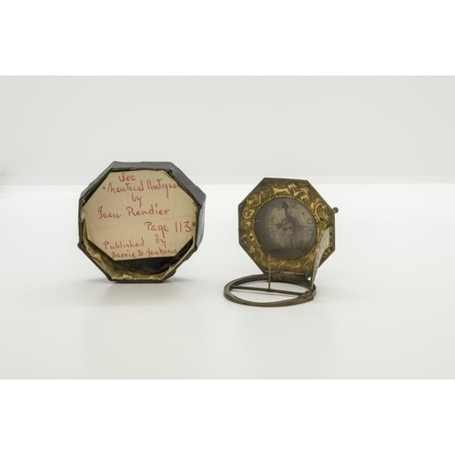 1462 - AN 18TH CENTURY EQUINOCTIAL POCKET SUNDIAL SIGNED A. VOGLER and another period equinoctial          ... 