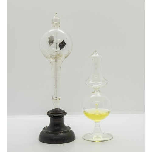 1477 - A CROOKES RADIOMETER OR LIGHT MILL, early 20th century, and a glass alcohol ‘boiler’ bulb ‘thermomet... 