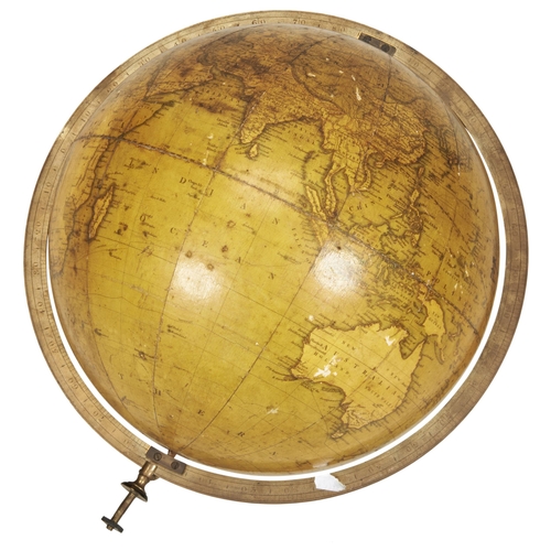 1487 - A 19TH CENTURY SMITH'S TERRESTRIAL GLOBE 'CONTAINING THE WHOLE OF THE LATEST DISCOVERIES' With a bra... 