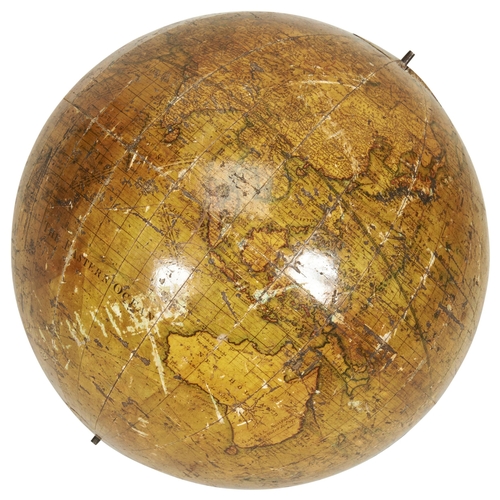 1488 - A DUDLEY ADAMS OF FLEET STREET TERRESTRIAL GLOBE THE CARTOUCHE DATED 1810. Lacking stand. One small ... 