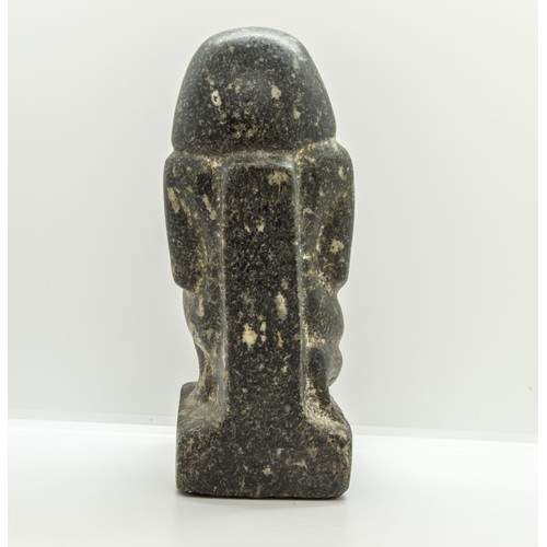 1299 - AN EGYPTIAN GRANITE FIGURE OF A KNEELING MAN, after the antique.25 cms high