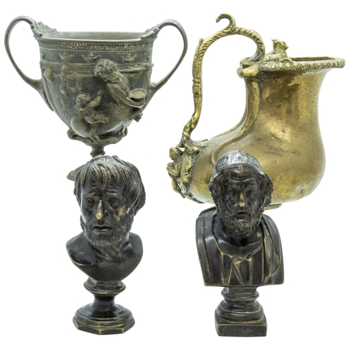 1831 - A BRONZE CUP AFTER AN ORIGINAL FOUND AT POMPEII IN THE CASA DELL' ARGENTERIA, another bronze vessel ... 