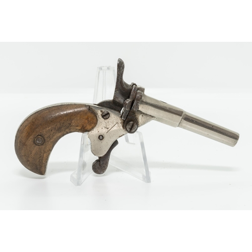 767 - T. HENSHAW, A FLINTLOCK PISTOL with brass barrel, the lock marked T. Henshaw, the stock of plain for... 