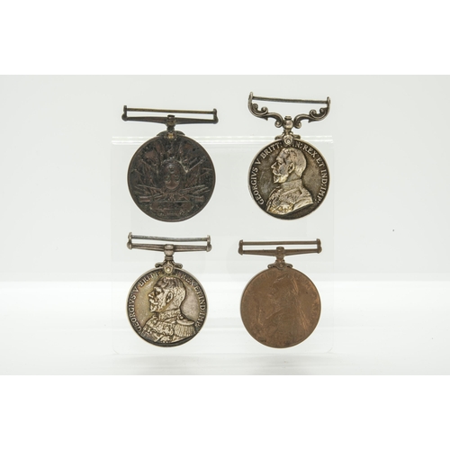 771 - A BRONZE QUEEN'S SUDAN MEDAL 1899, a bronze Khedive’s Sudan Medal, a George V Naval long Servi... 