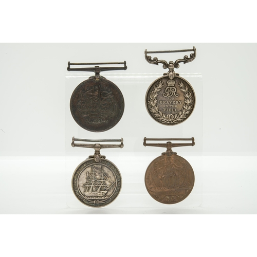 771 - A BRONZE QUEEN'S SUDAN MEDAL 1899, a bronze Khedive’s Sudan Medal, a George V Naval long Servi... 