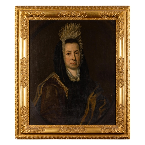 30 - BRITISH SCHOOL (18TH CENTURY)HALF-LENGTH PORTRAIT OF A LADYoil on canvas77cm x 64cm... 