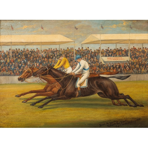 37 - T.N.H WALSH (19TH CENTURY)'EPSOM GOLD CUP'oil on board, inscribed and dated 1881'26cm x 36cm... 