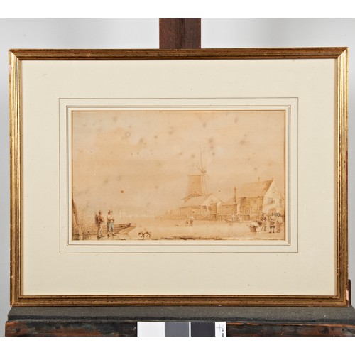 78 - MARTINUS SCHOUMAN (1770-1848)MATCHED PAIR OF PORT SCENESWatercolour, signed lower left and lower rig... 