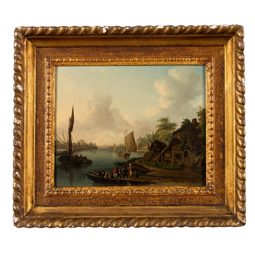 91 - CIRCLE OF C.M. POWELL 1775-1824 A PAIR 'DUTCH SHIPPING OF THE COAST'.Both indistinctly signed.... 