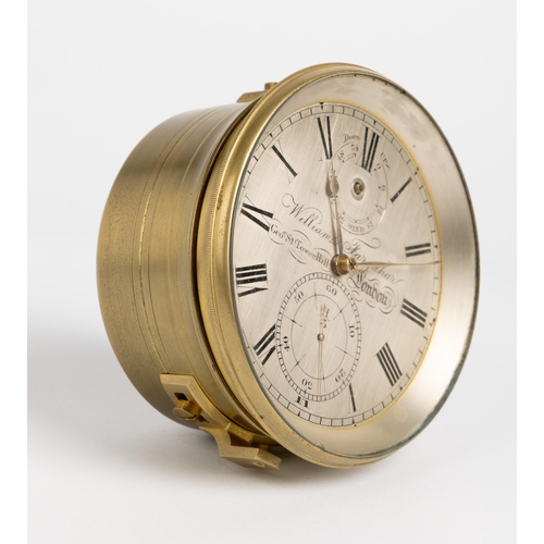 120 - A 2 DAY MARINE CHRONOMETER MOVEMENTsigned William Farquhar, George St, Tower Hill, London No. H3, su... 