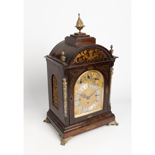 127 - A VICTORIAN 1/4 CHIMING MANUFACTURED CLOCK, 7