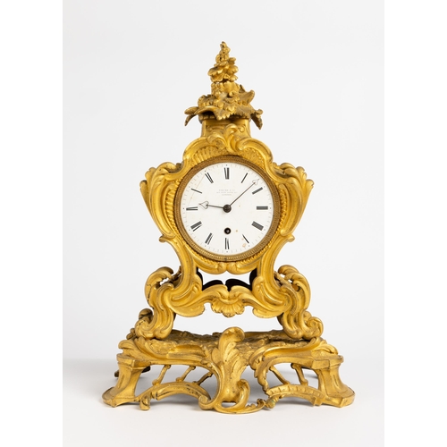 137 - A GOOD ORMOLU MANTEL TIMEPIECE. With enamel dial, signed Payne & Co, New Bond St, London, also s... 