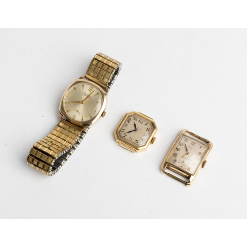 264 - AN 18CT GOLD LADIES WRISTWATCH. Signed Texina, silvered dial in octagonal case, London 1924, a 9CT g... 