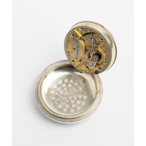 248 - HAMILTON: A COINSILVER CASED KEYLESS LEVER WATCH. the dial and two tone movement signed J.C.Anderson... 