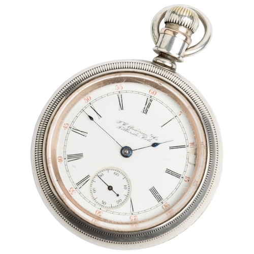 248 - HAMILTON: A COINSILVER CASED KEYLESS LEVER WATCH. the dial and two tone movement signed J.C.Anderson... 