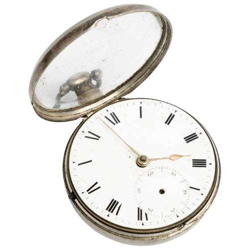 259 - A SILVER RACK LEVER WATCH. Signed Arnold, London, balance cock engraved with Prince of Wales feather... 