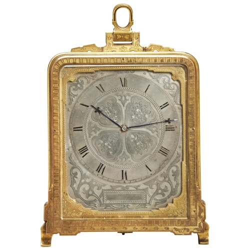 198 - THOMAS COLE: A GILT BRONZE STRUT TIMEPIECE Signed for the retailer C.F Hancock, 39 Bruton Street, Lo... 