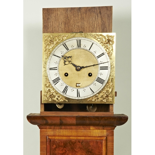 204 - AN 8 DAY WALNUT LONGCASE CLOCK, 10 inch dial signed Jonathan Lownds in ye Pall Mall, London; date ap... 