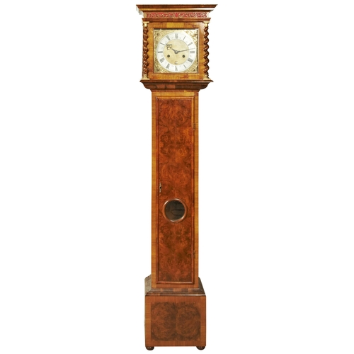 204 - AN 8 DAY WALNUT LONGCASE CLOCK, 10 inch dial signed Jonathan Lownds in ye Pall Mall, London; date ap... 