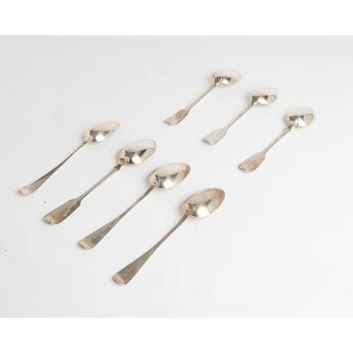 399 - A TABLE SPOON BY THOMAS EUSTACE, EXETER 1779 Together with three later pairs of Exeter table spoons3... 