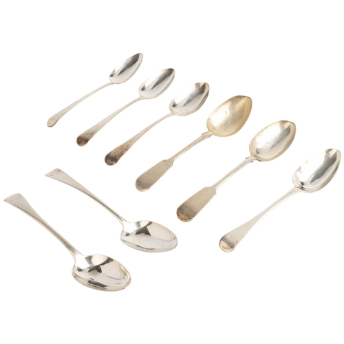 432 - EIGHT ASSORTED GEORGIAN & VICTORIAN TABLE SPOONS498 g.