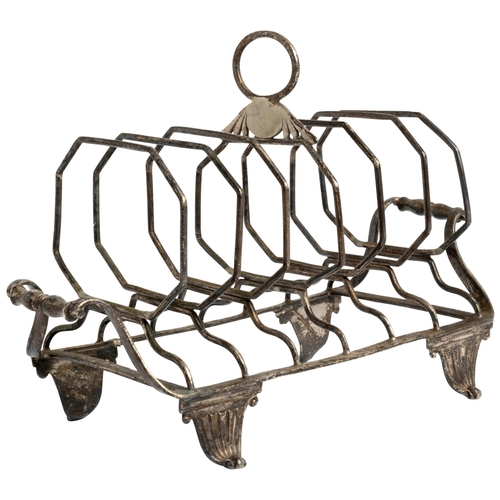 509 - A SIX DIVISION TOAST RACK, LONDON 180920 cm.242 g.