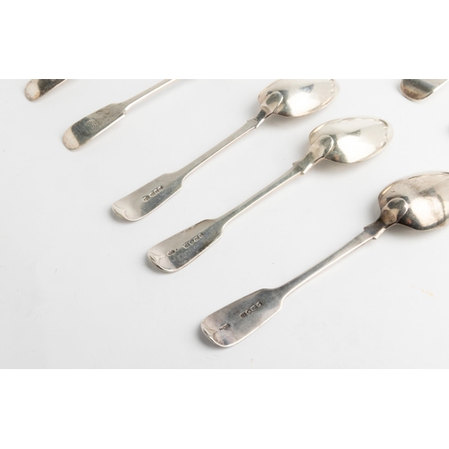 528 - A PART SERVICE OF FIDDLE PATTERN FLATWARE, LONDON C.1850 All made by George Adams 1847-1853 save for... 