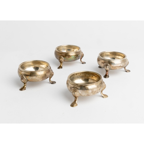 536 - A SET OF FOUR OF CALDRON SALTS, LONDON 17767 cm.281 g.