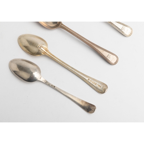 551 - A DOZEN OLD ENGLISH THREAD TEASPOONS, GEORGE ADAMS, LONDON 1860 Together with a set of six feather e... 