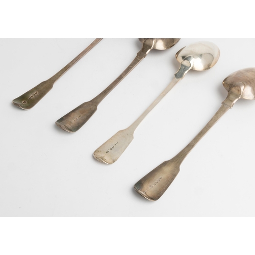 560 - A PAIR OF FIDDLE PATTERN BASTING SPOONS, LONDON 1816 Together with two similar basting spoons, Londo... 