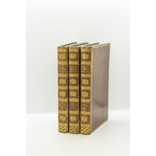 1385 - DALRYMPLE (SIR DAVID) ANNALS OF SCOTLAND, third edition, 3 vols. 8vo, original diced calf boards, sp... 